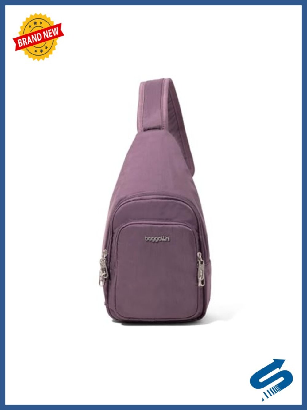Anti-Theft Sling Crossbody Bag with Cut-Resistant Strap, Nylon, RFID,
